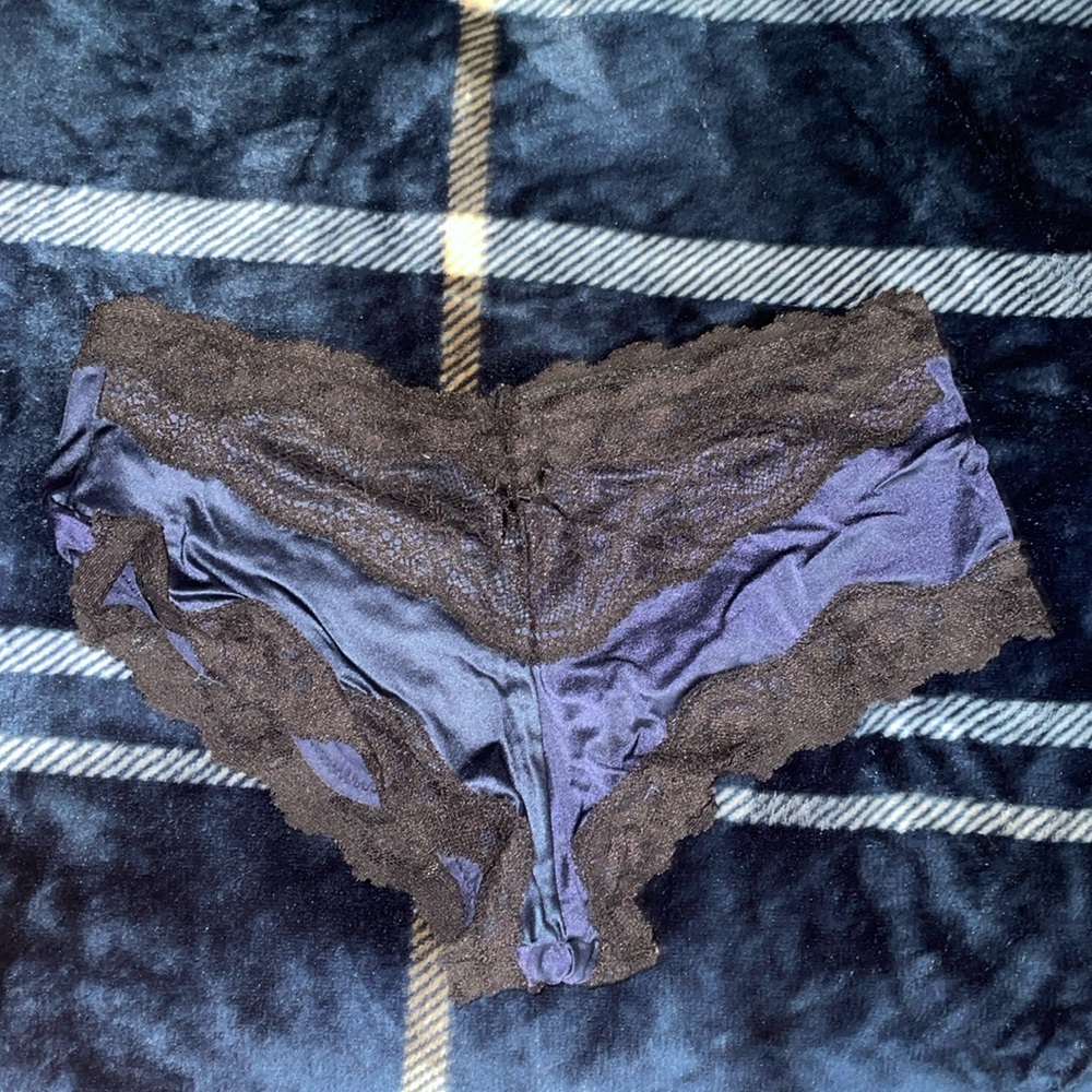 Blue silky panties